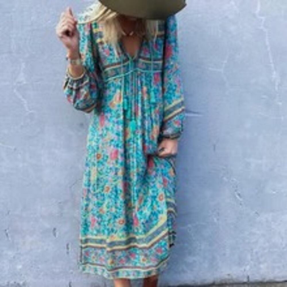 SPELL DESIGNS & THE GYPSY COLLECTIVE UNICORN FOLKTOWN MIDI DRESS XS